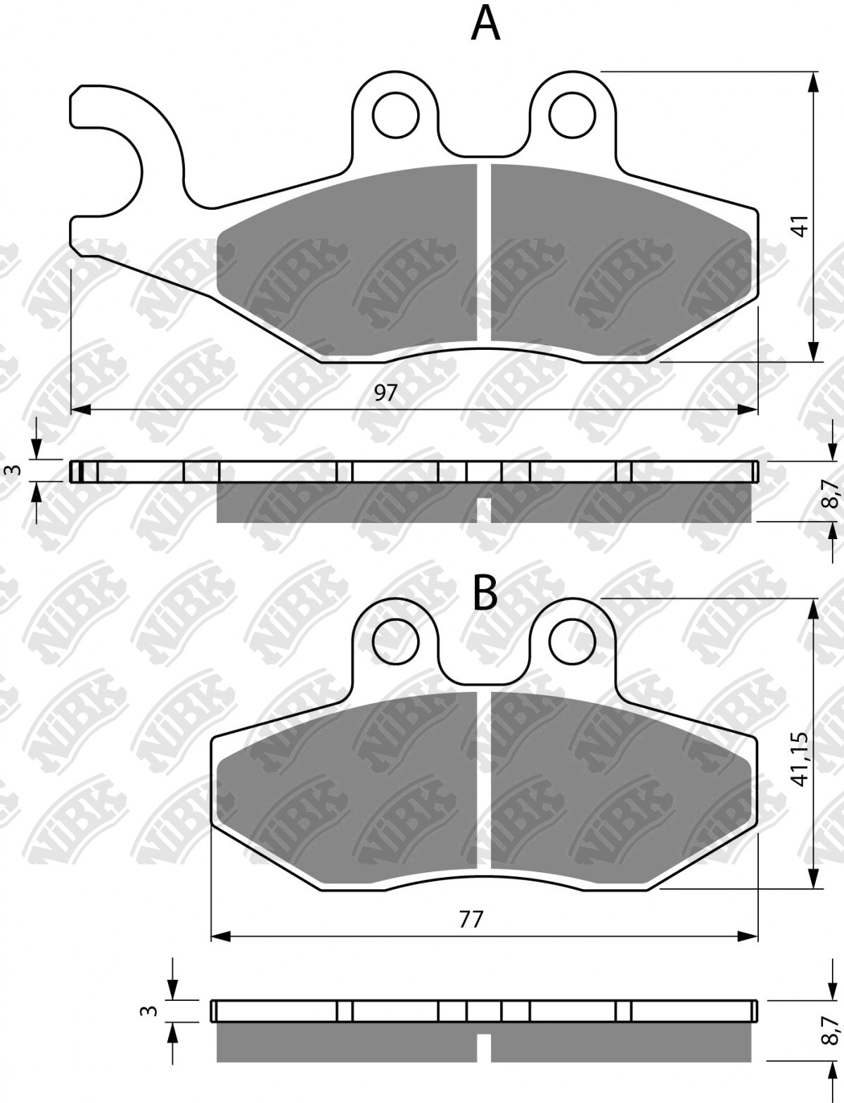 NiBK Brakes Application Cross Reference and Image for NiBK