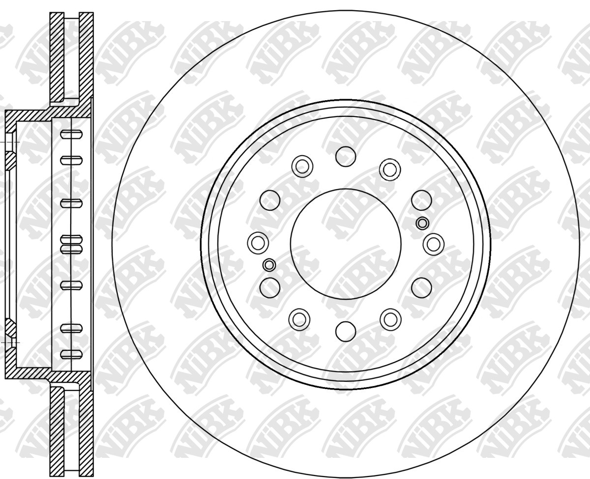 NiBK Brakes Application Cross Reference and Image for NiBK ROTOR